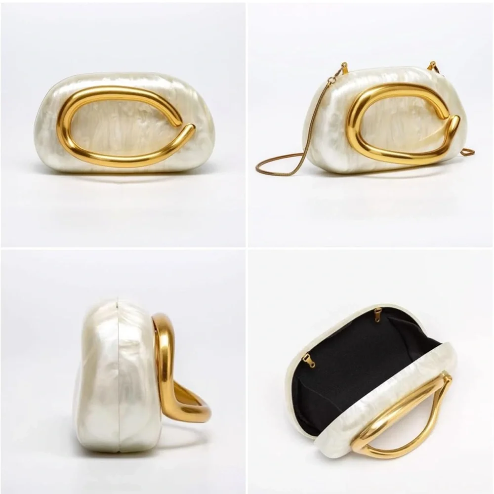 White and Gold Clutch - Picture 3 of 5